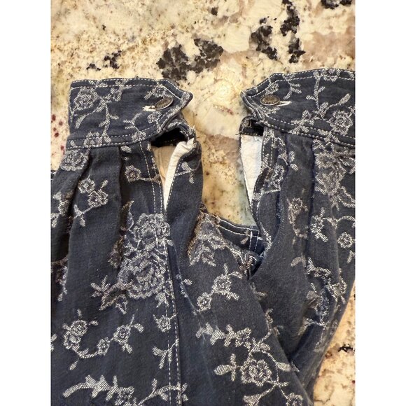 Vtg 90s Georgios Retro Embroidered Floral cotton Denim Jacket 8 fairy festival - Picture 16 of 16